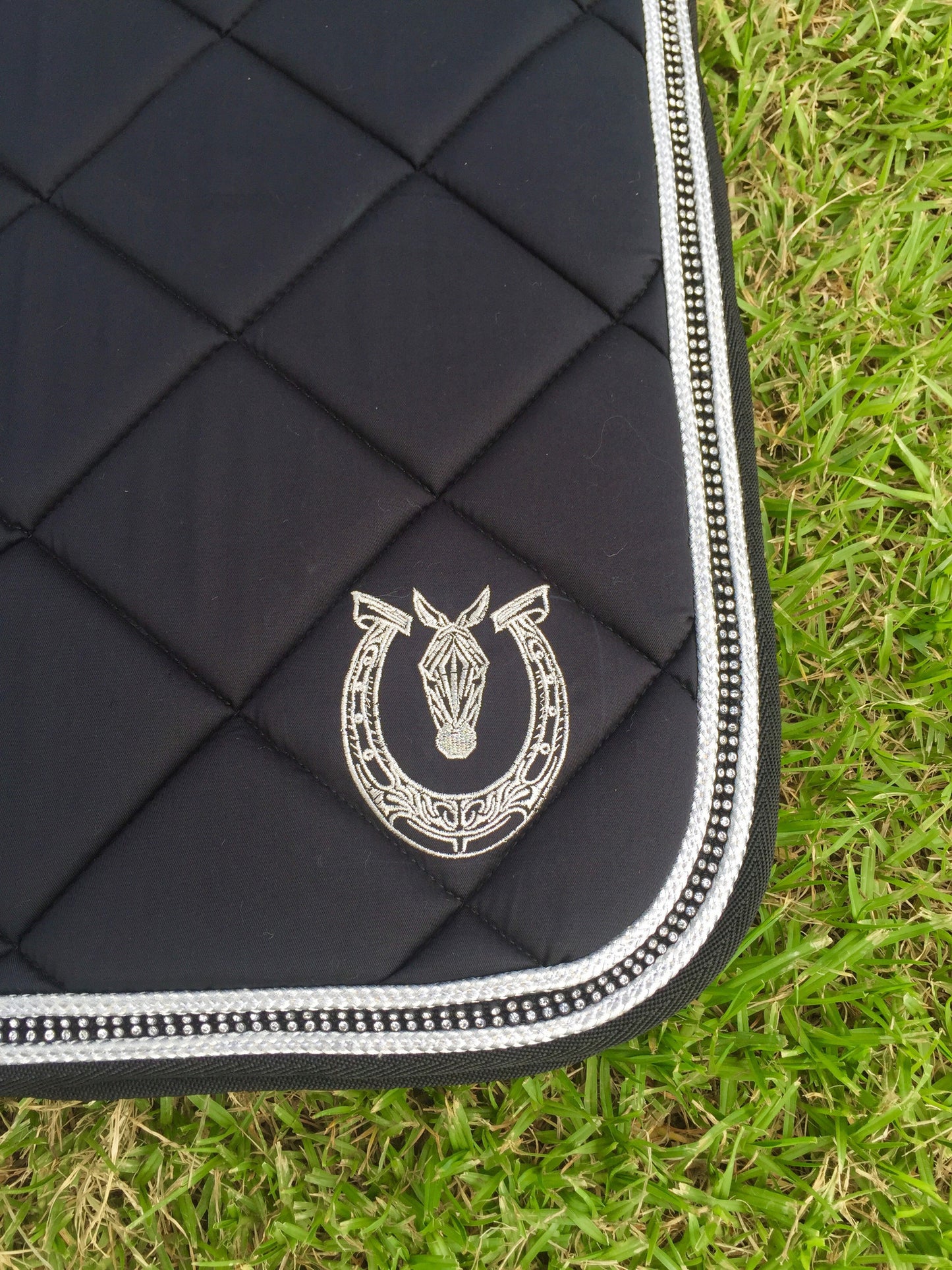 Black dressage with crystals