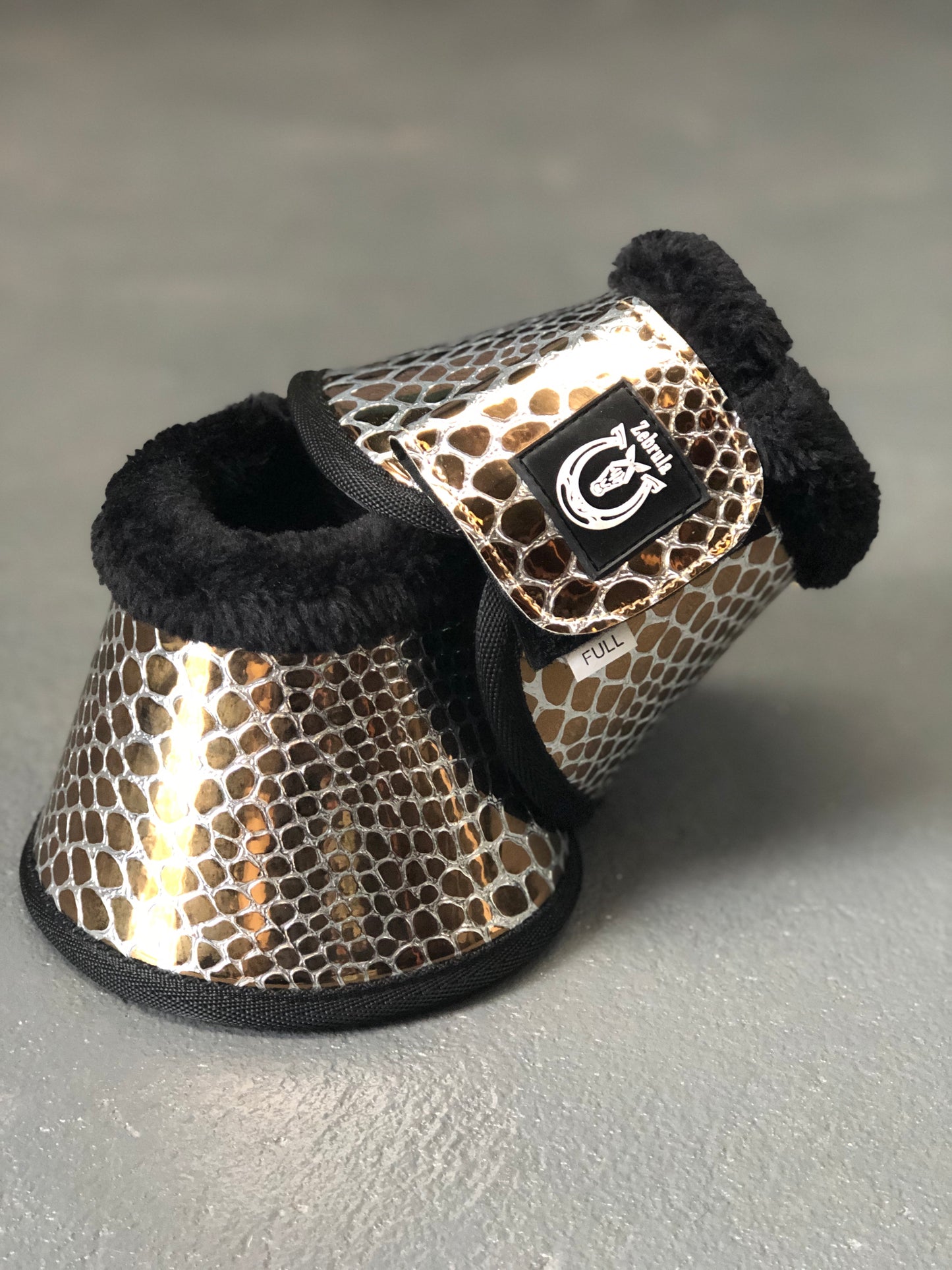 Rose Gold croc bell boots