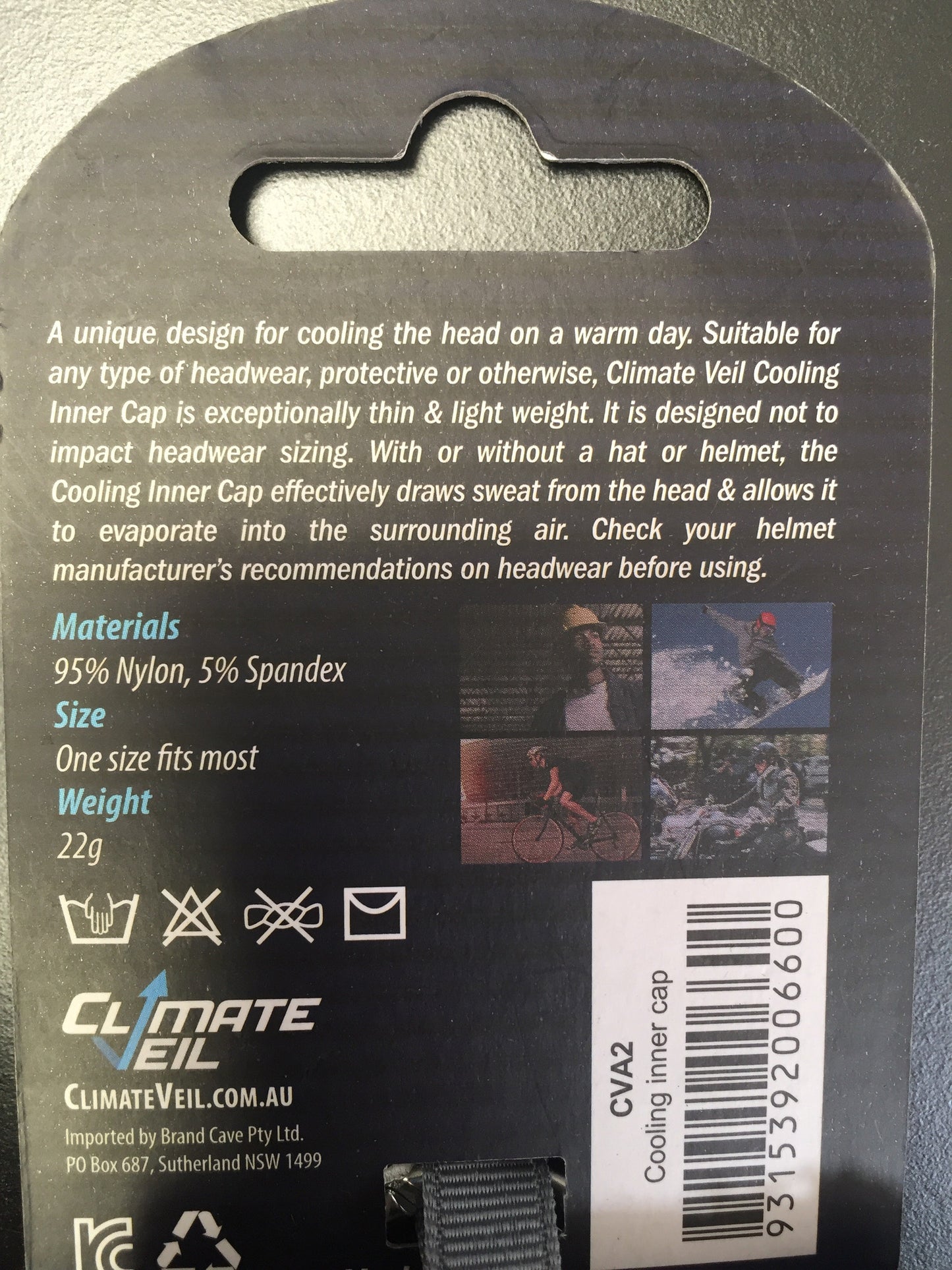 Climate veil cooling cap
