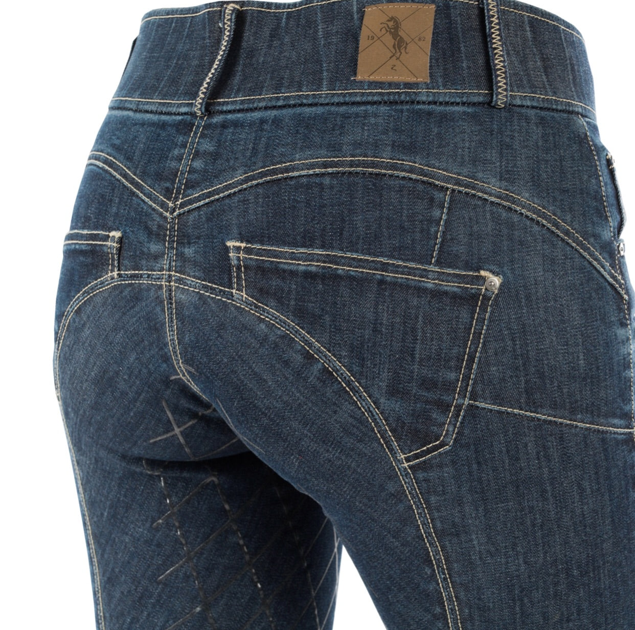 Horze Victoria denim silicone full seat breeches