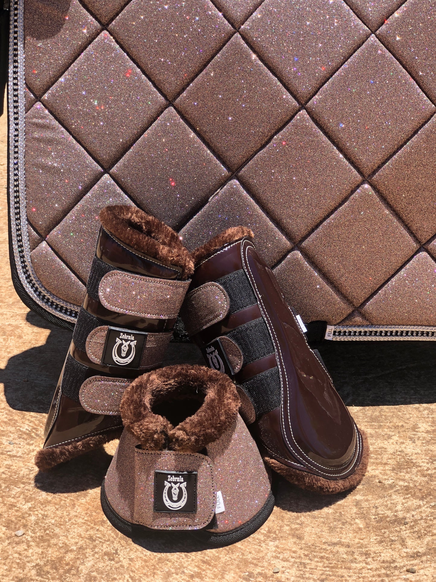 Chocolate sparkle bell boots