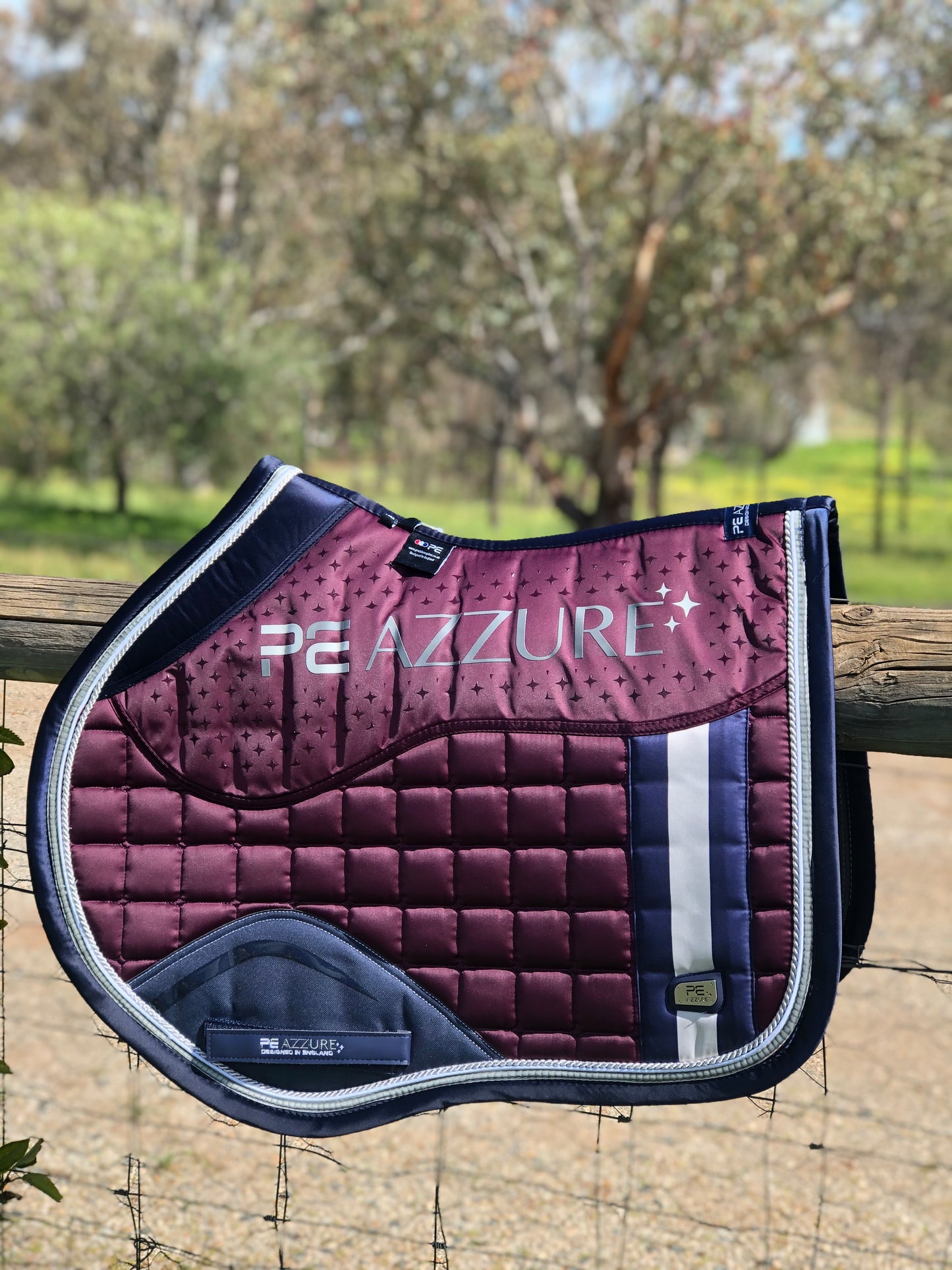 PE Azzure Anti Slip Satin Deluxe Jump/GP saddle Pad