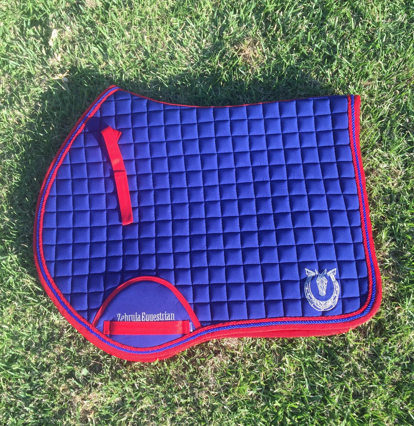 Royal blue and red jump pad