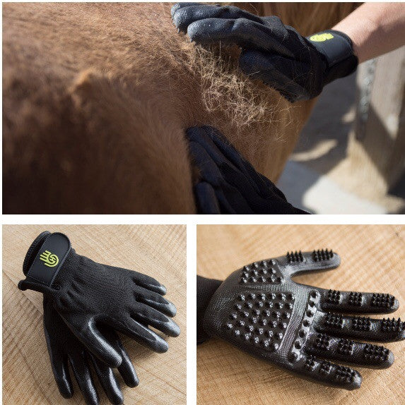 Hands on grooming gloves